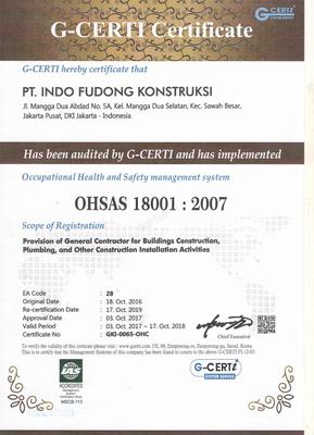 OHSAS 18001-安全管理体系